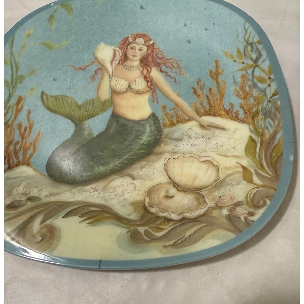 Vintage Certified International Kate Mcrostie Melamine Mermaid Set 13 Pcs. - Picture 15 of 16